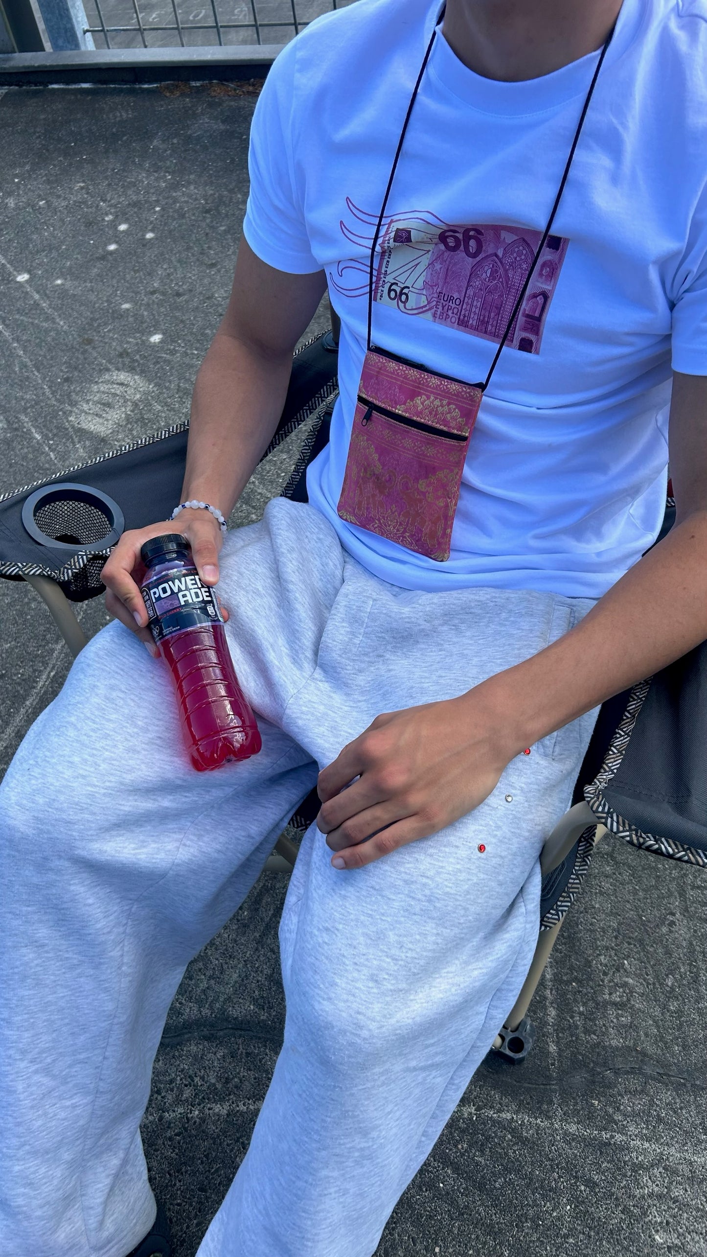 66 Shirt Weiß Pink